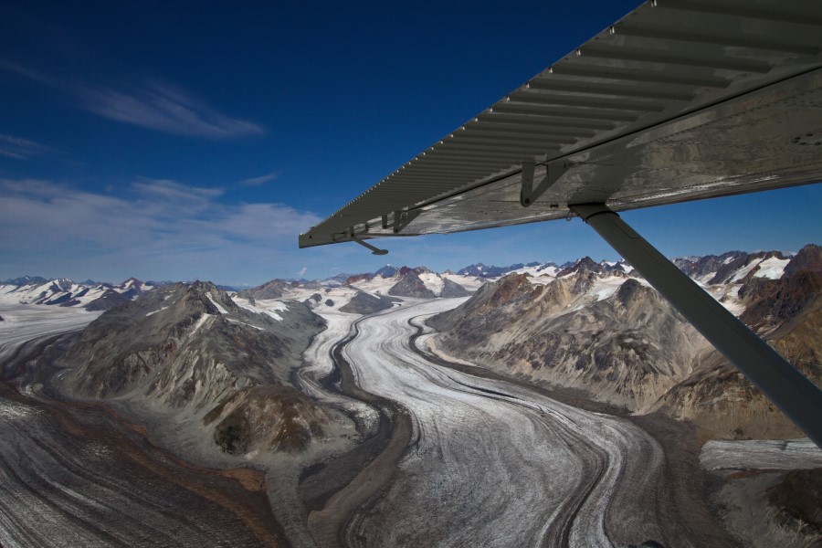 Im Flugzeug über dem Glacier Bay NP