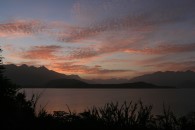 Sonnenuntergang am Lake Manapouri