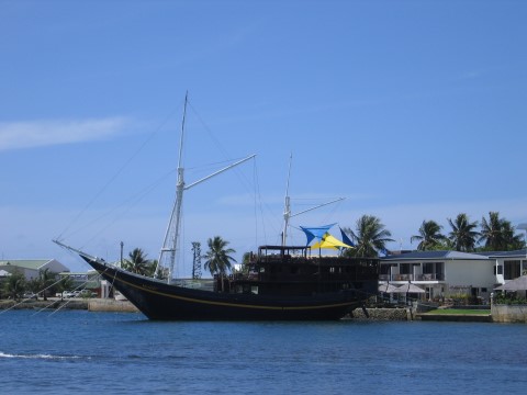 Museumsschiff auf Yap